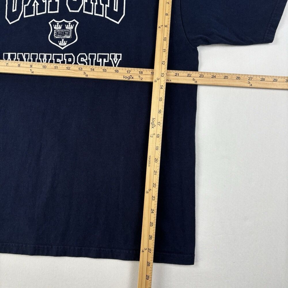 Vintage Oxford University T-Shirt Mens Sz XL Blue Cotton Rare Made In Morocco - Picture 5 of 5